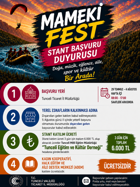 MAMEKİ FEST STANT BAŞVURULARI BAŞLADI